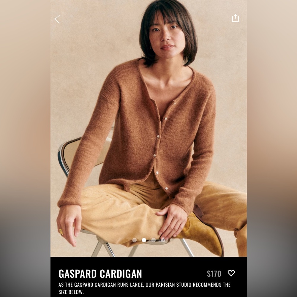 Sezane Gaspard cardigan (generous fit)